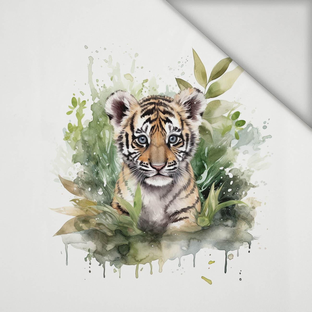 WATERCOLOR TIGER - panel (60cm x 50cm) lycra 300g