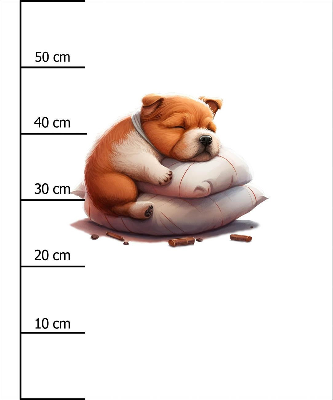 SLEEPING DOG - panel (60cm x 50cm) dzianina pętelkowa