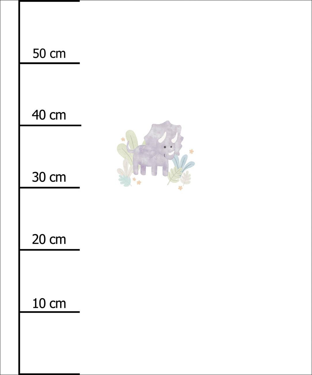 MALOWANY TRICERATOPS - PANEL (60cm x 50cm) SINGLE JERSEY