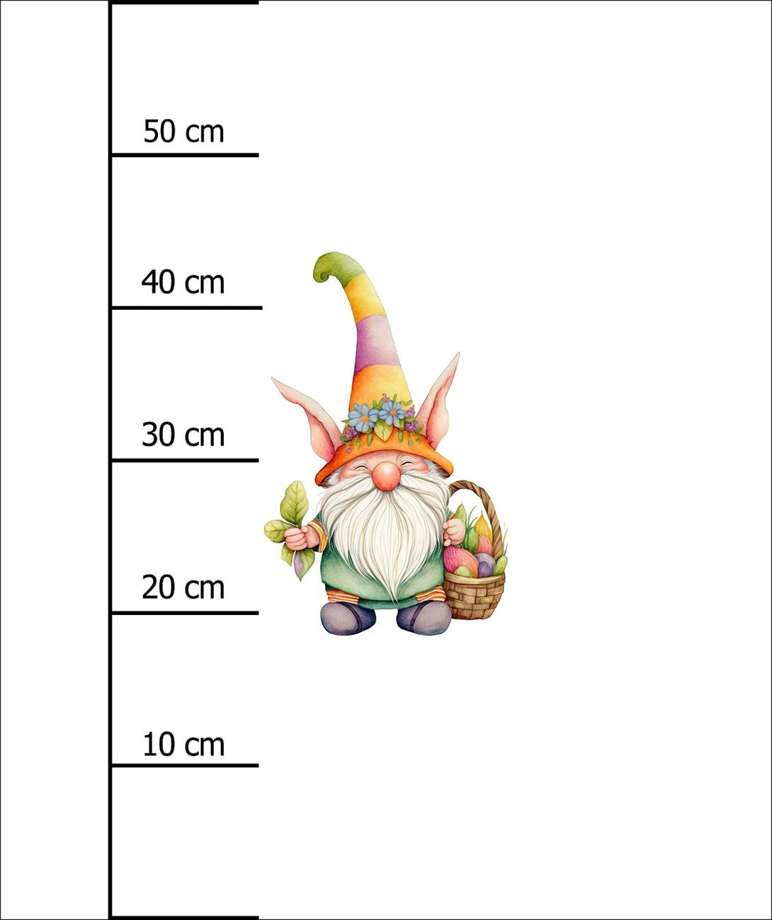 EASTER GNOME WZ. 2 - PANEL (60cm x 50cm) SINGLE JERSEY