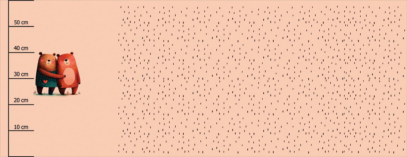 BEARS IN LOVE 1 - panel panoramiczny tkanina wodoodporna (60cm x 155cm)