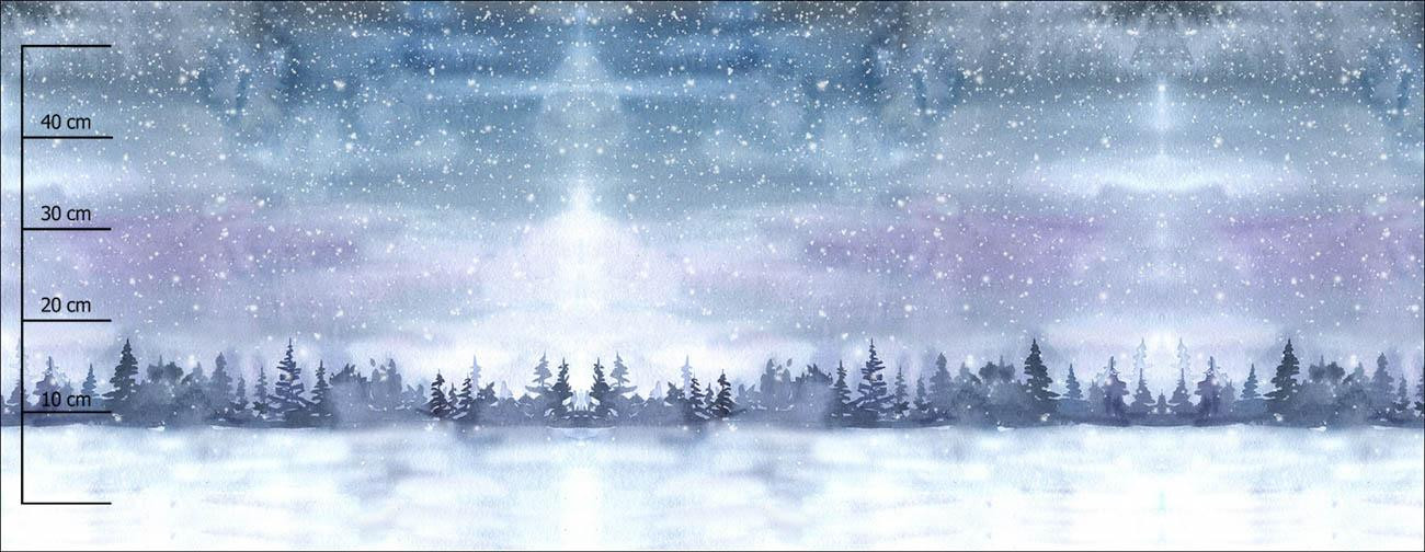 ZIMOWY KRAJOBRAZ WZ. 2 (MALOWANY LAS) - panel (60cm x 155cm) dzianina pętelkowa 