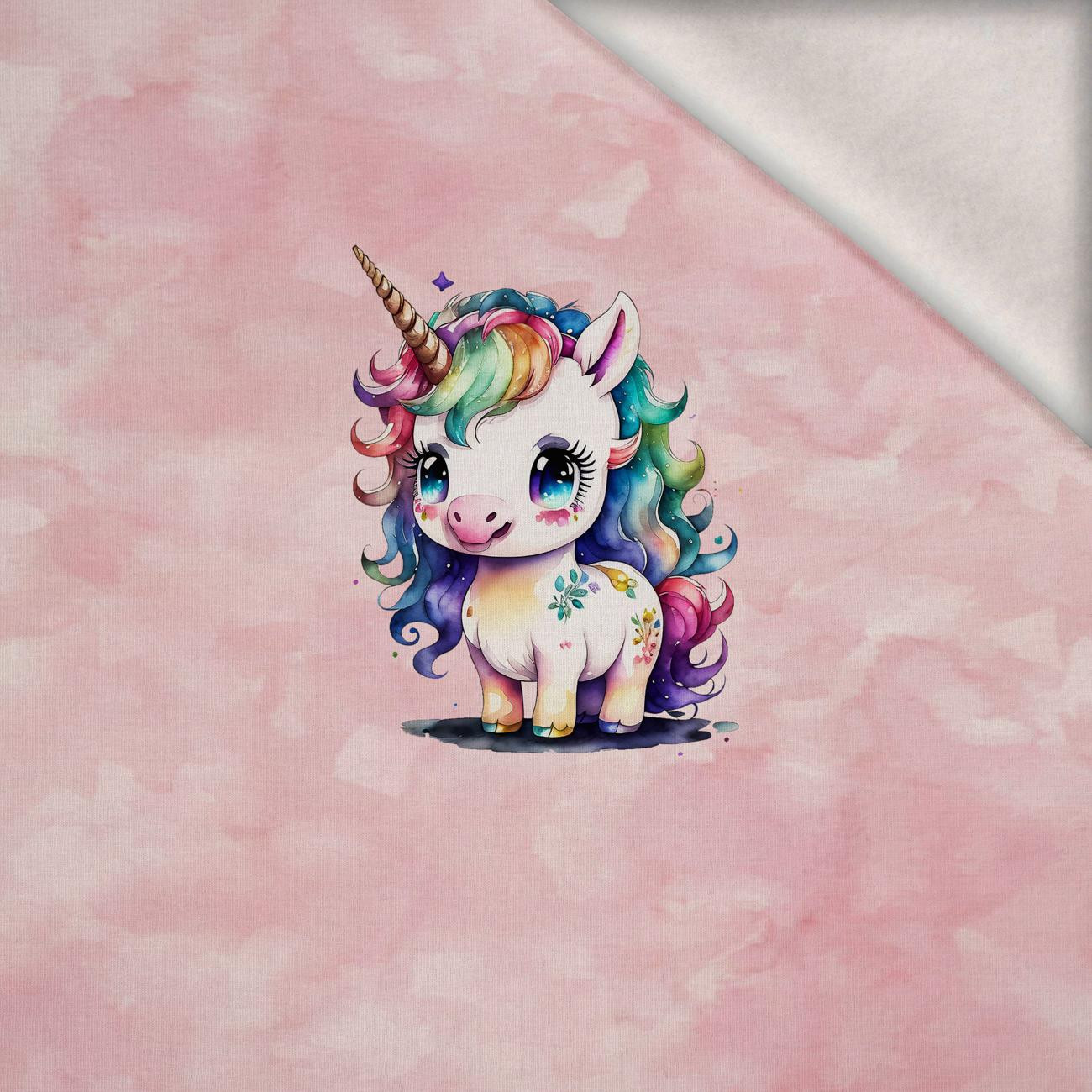 CUTE UNICORN WZ. 1 - PANEL (60cm x 50cm) dzianina drapana z elastanem ITY