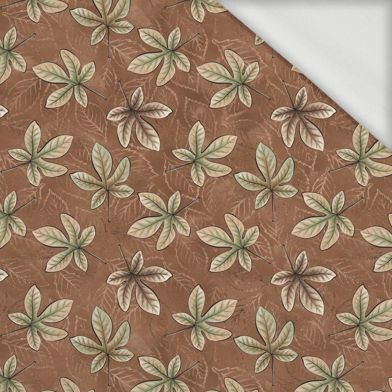 LIŚCIE KASZTANOWCA (JESIEŃ W LESIE) - dresówka pętelkowa