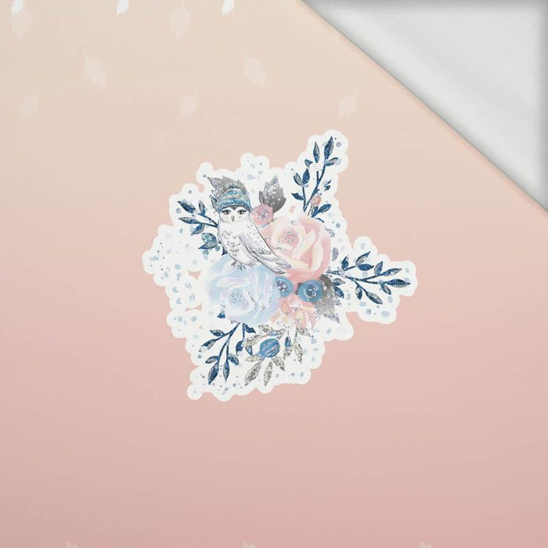 LODOWY BUKIET / ombre (ZACZAROWANA ZIMA) - panel panoramiczny dzianina pętelkowa