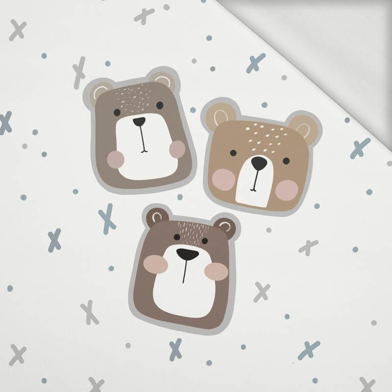 MISIE / brązowy (MIEJSKIE MISIE) - panel panoramiczny dzianina pętelkowa