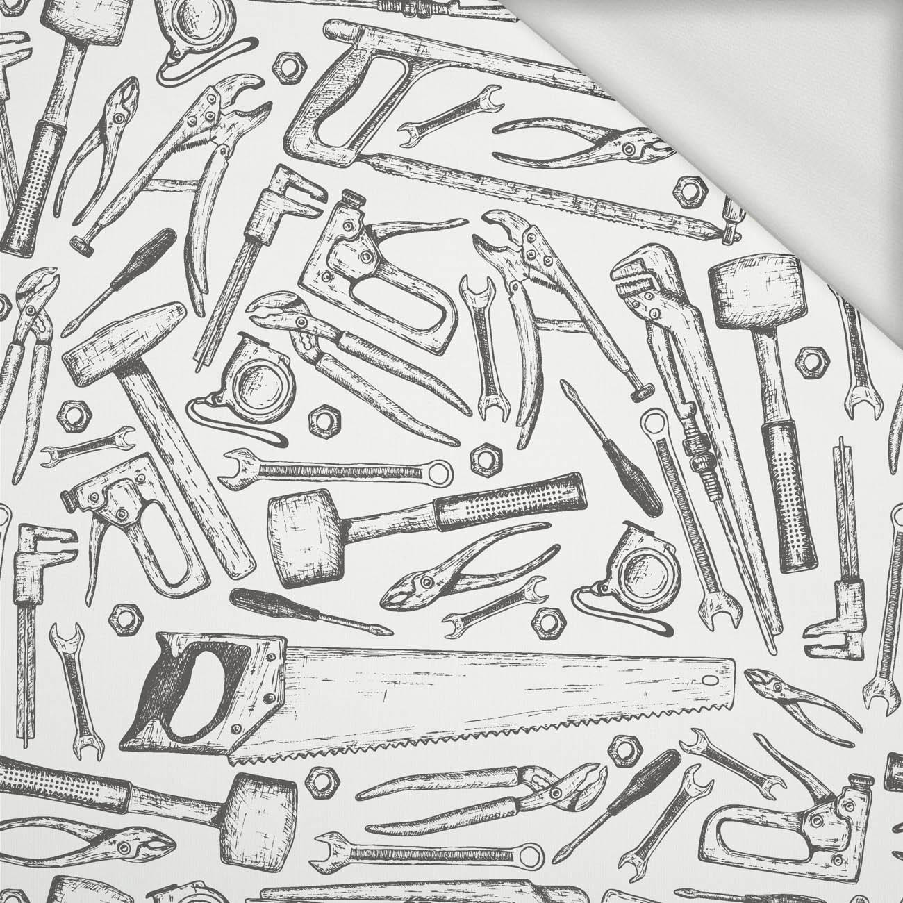 NARZĘDZIA / szary - dresówka pętelkowa