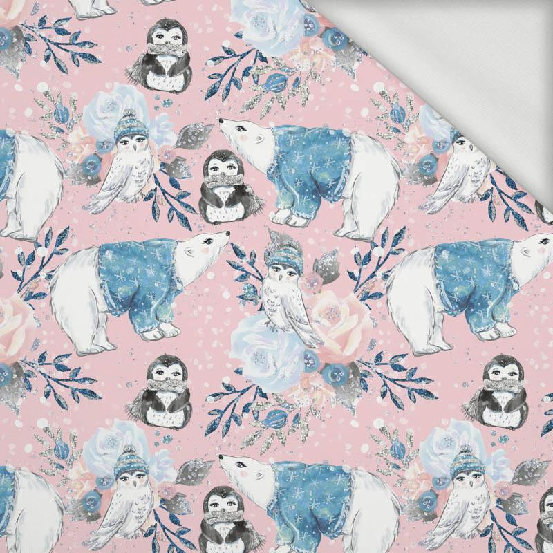 ZACZAROWANA ZIMA MIX / różowy (ZACZAROWANA ZIMA) - dresówka pętelkowa