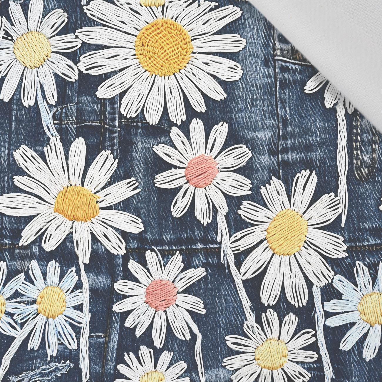 DAISIES DENIM IMITATION WZ. 1 - tkanina bawełniana