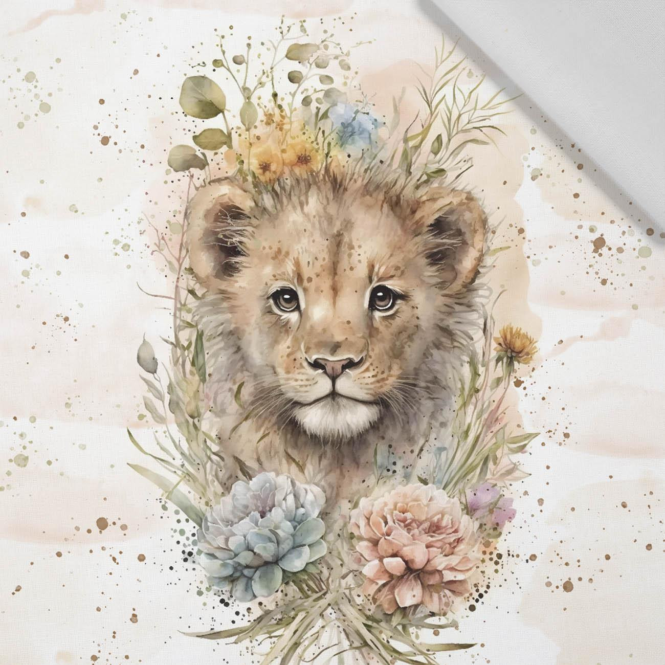 BABY LION - panel (75cm x 80cm) tkanina bawełniana