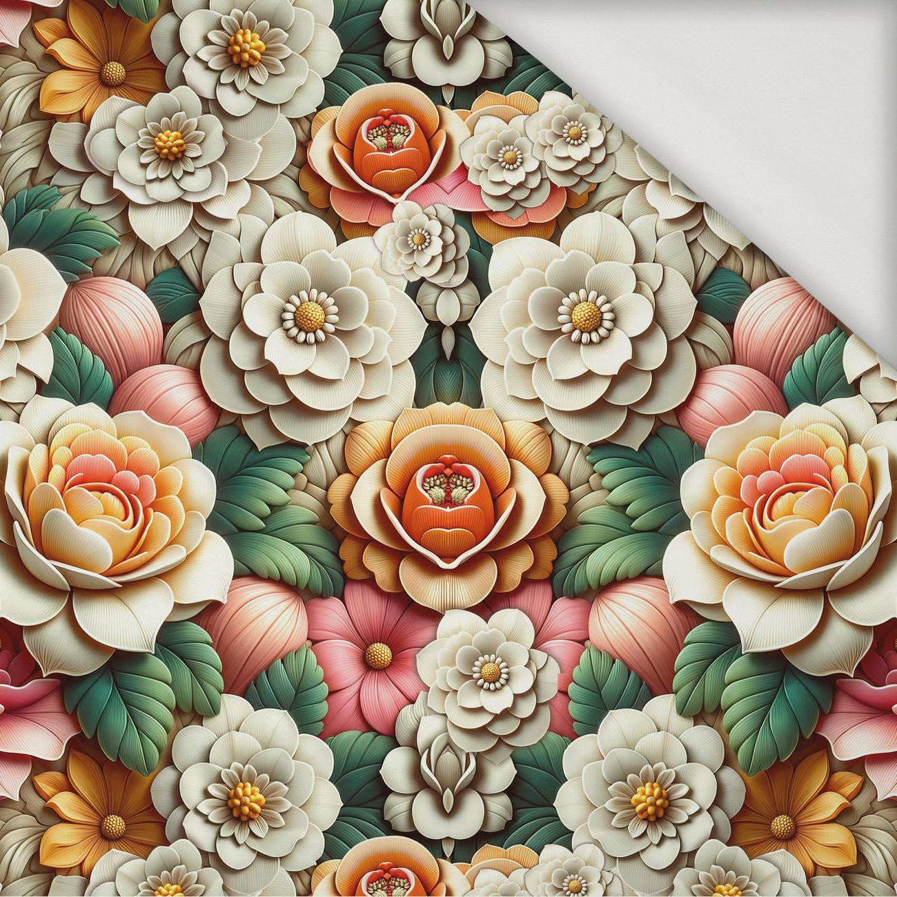 FLOWERS - Jersey wiskozowy