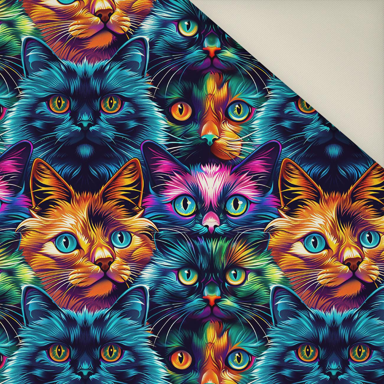 COLORFUL CATS- Welur tapicerski