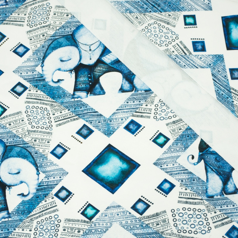 INDYJSKIE KLIMATY / niebieski - dresówka pętelkowa SP250