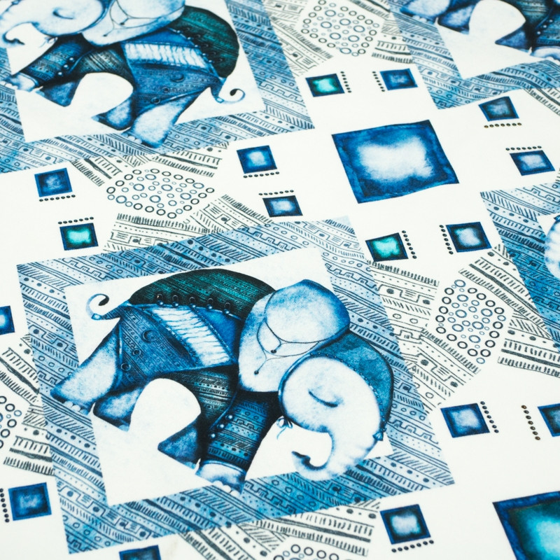 INDYJSKIE KLIMATY / niebieski - dresówka pętelkowa SP250