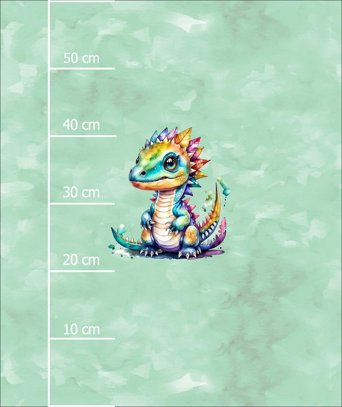 CUTE DINO WZ. 2 - PANEL (60cm x 50cm) SINGLE JERSEY