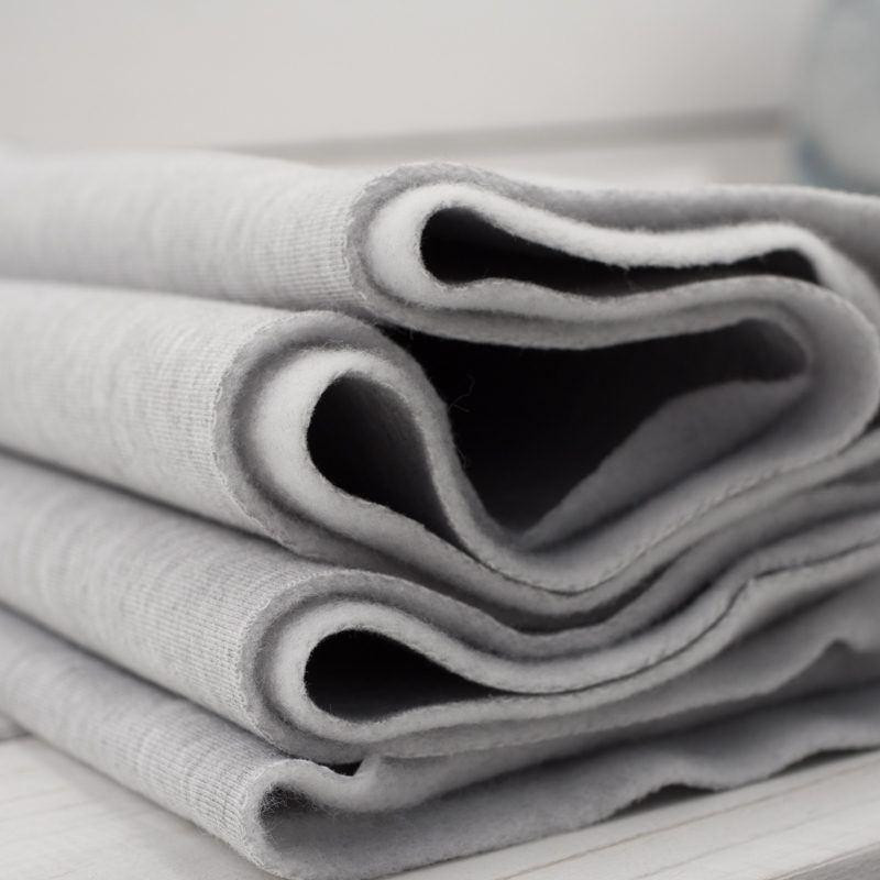 KUPON - MELANŻ JASNOSZARY - dzianina drapana z elastanem 290g