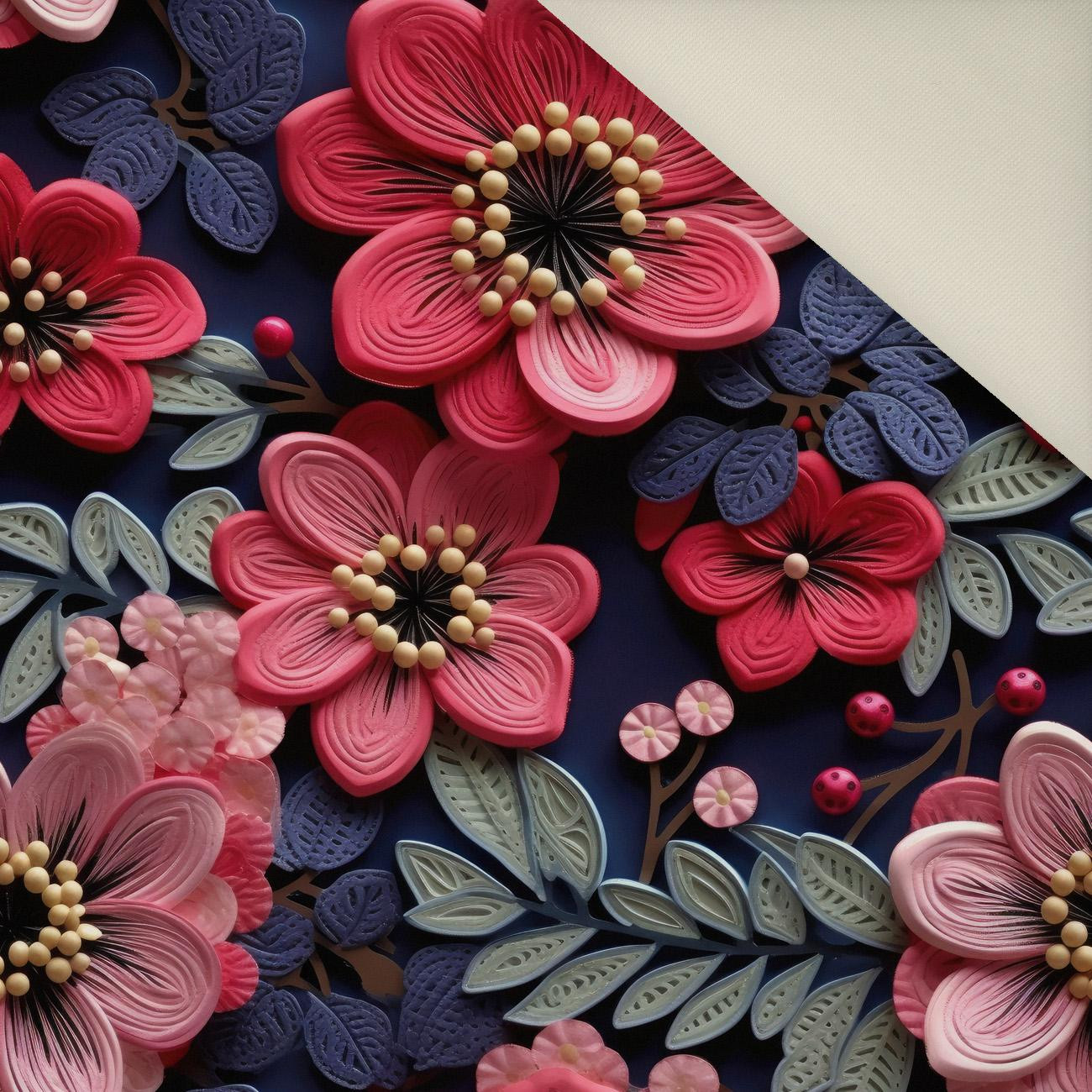 FLOWERS 3D WZ. 13- Welur tapicerski