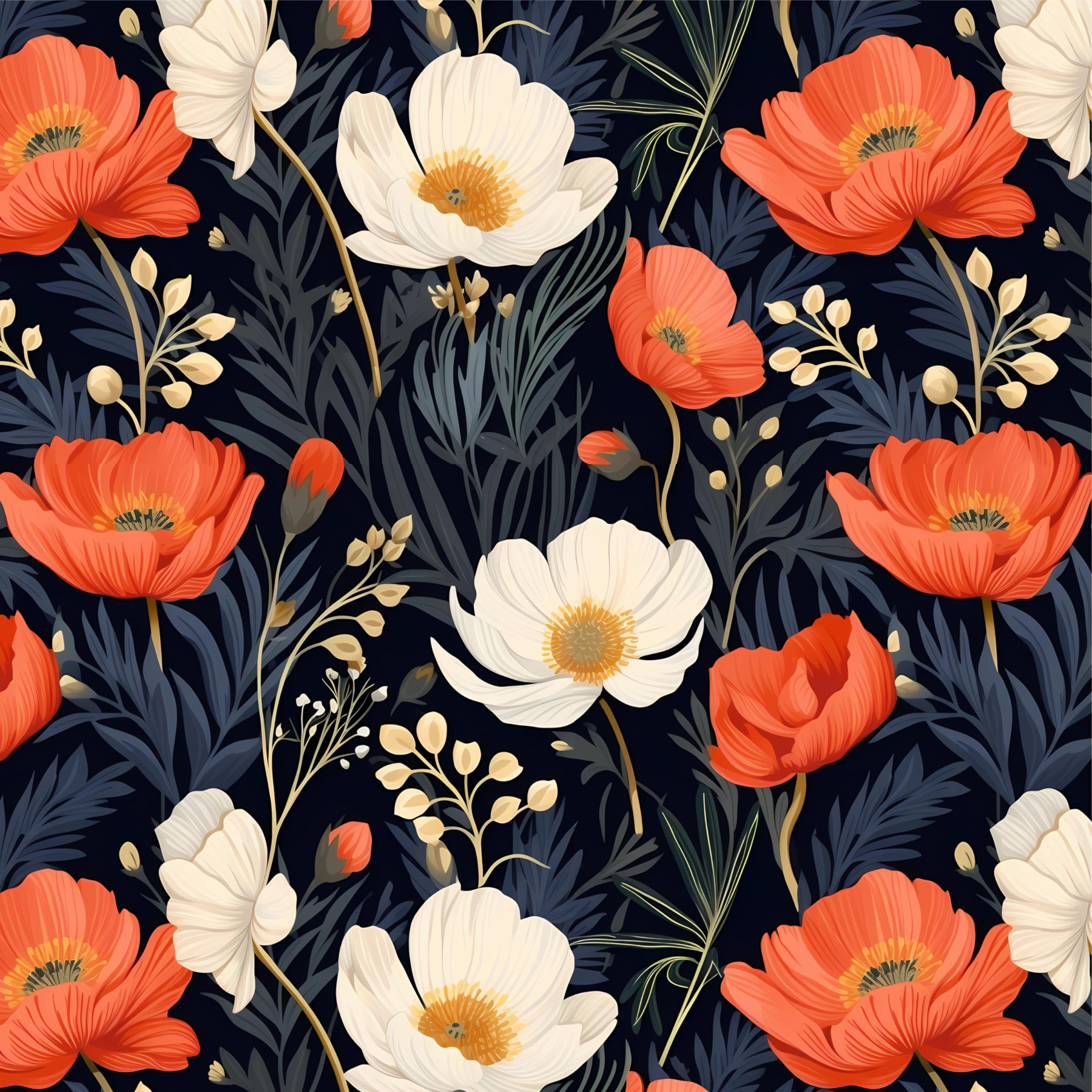 FLOWERS wz.8- Welur tapicerski