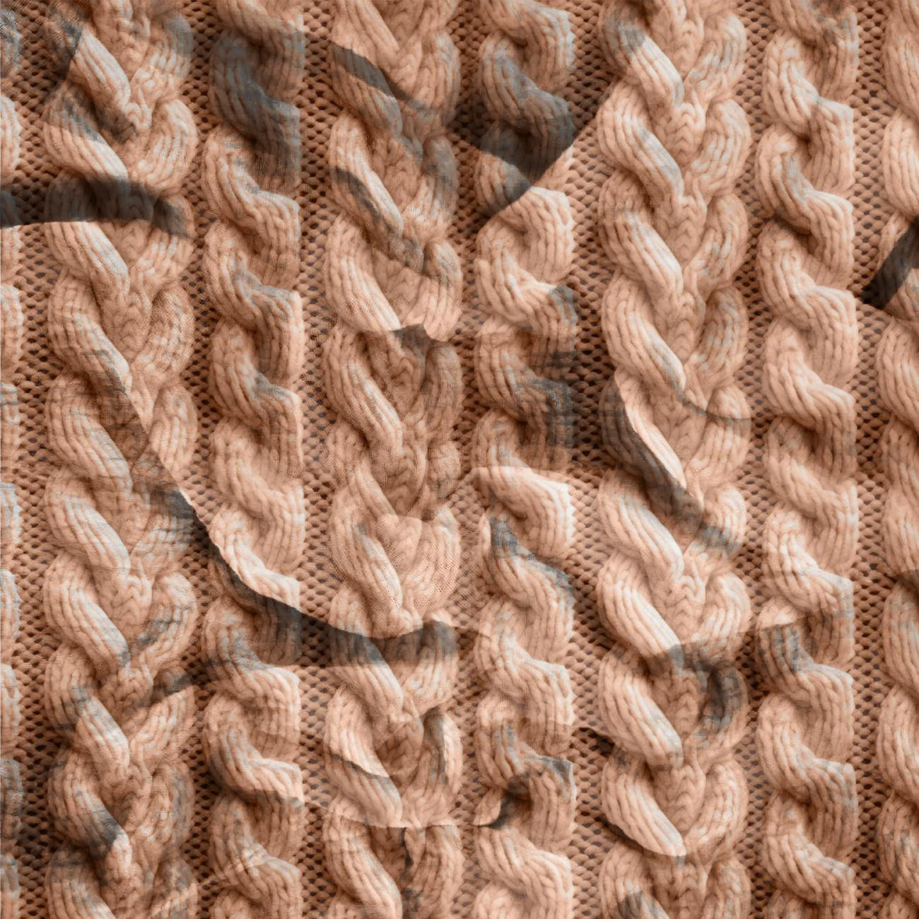 IMITATION SWEATER WZ. 4 / peach fuzz - Muślin bawełniany