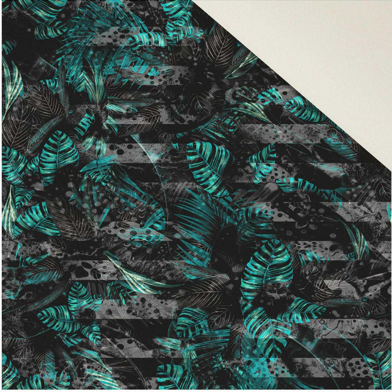 JUNGLE ZEBRA / MONSTERA - Welur tapicerski