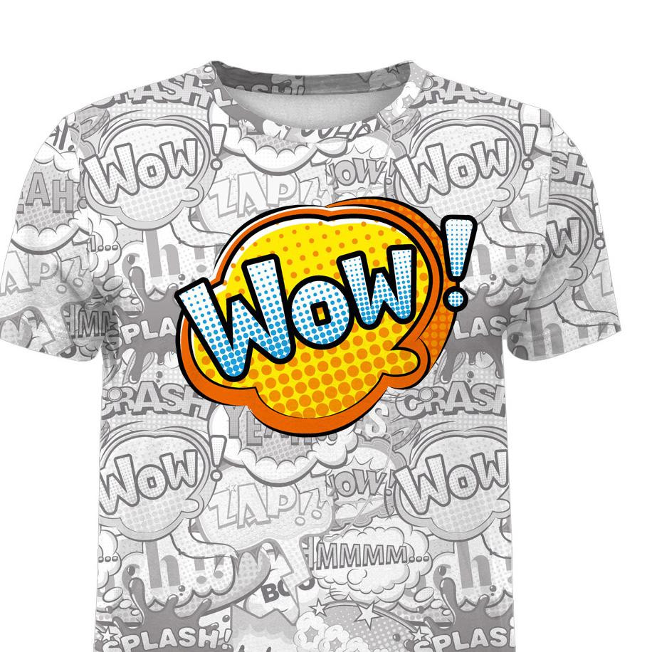 T-SHIRT MĘSKI - KOMIKS / wow - single jersey