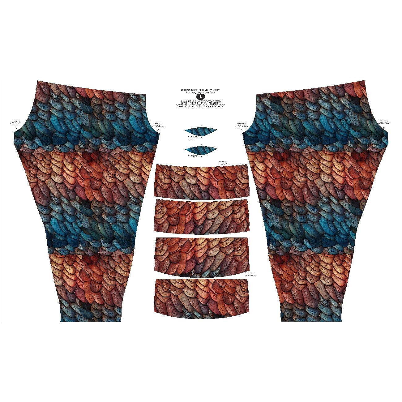 LEGGINSY SPORTOWE - LEATHER PATTERN WZ.10 - zestaw do uszycia
