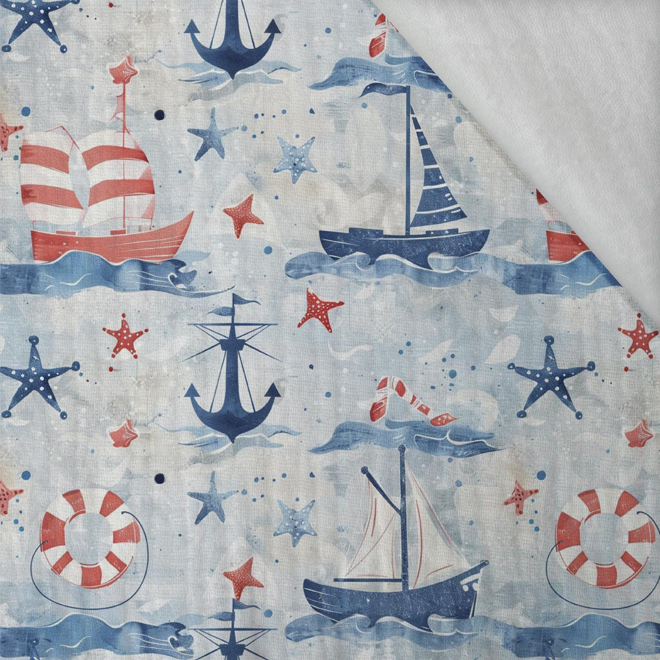 MARINE WZ. 3 - Muślin bawełniany