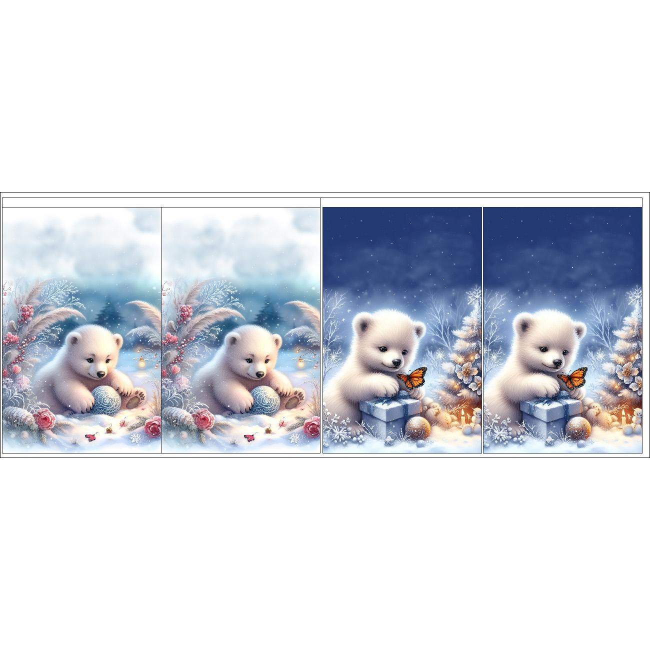 Woreczki prezentowe - WINTER 4 - zestaw do uszycia