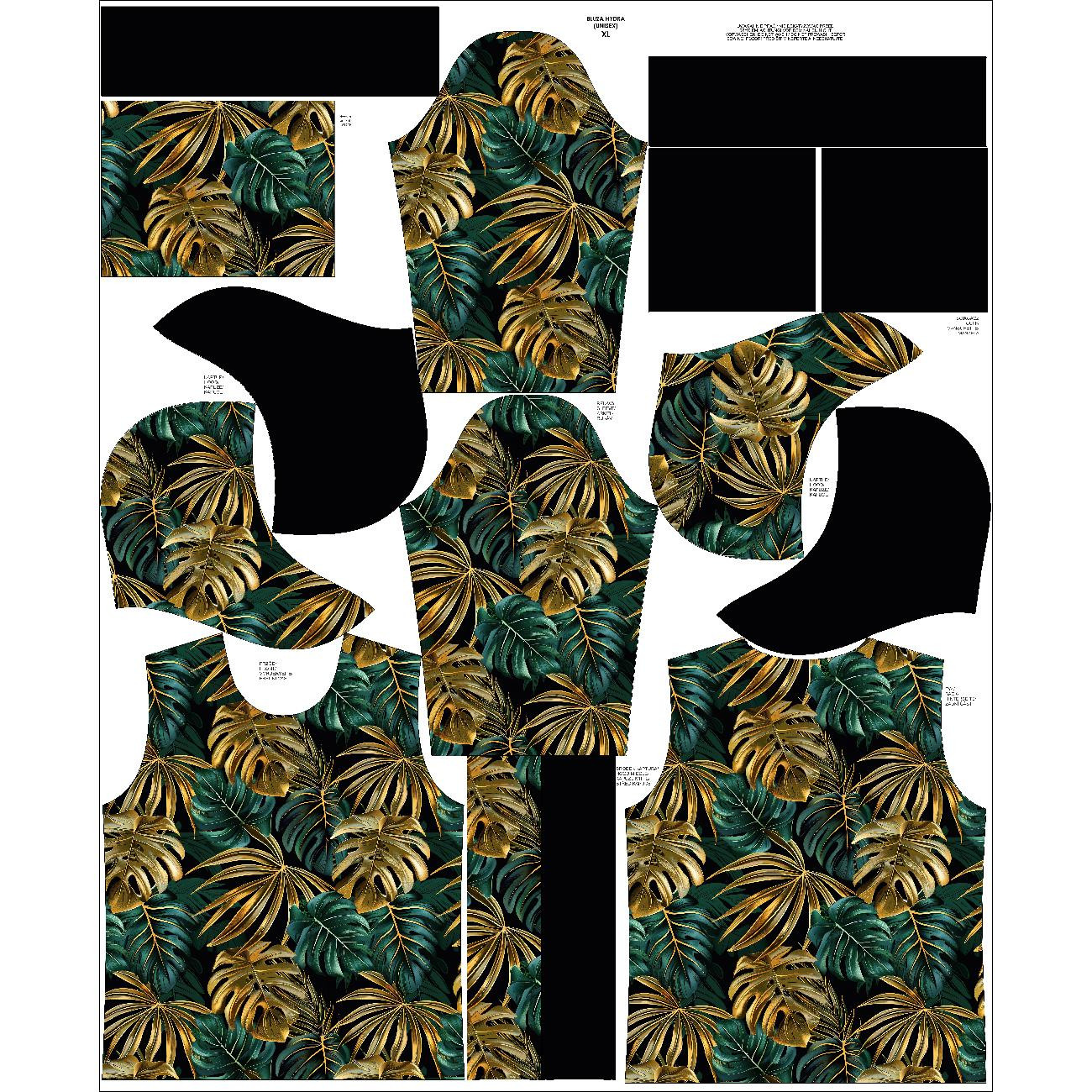 BLUZA HYDROFOBOWA UNISEX - MONSTERA wz.7 - zestaw do uszycia