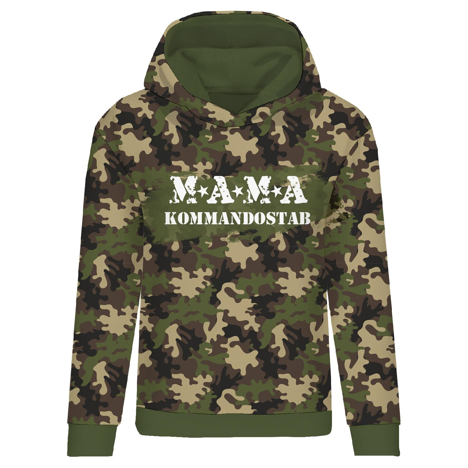 BLUZA DAMSKA (POLA) CLASSIC Z KAPTUREM - MAMA / moro - dzianina pętelkowa DE