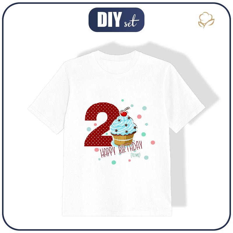 T-SHIRT DZIECIĘCY - 2 URODZINY / MUFFINKA - single jersey