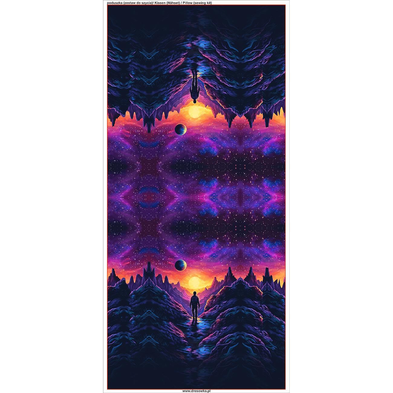 PODUSZKA 45X45 - NEON GALAXY wz.5 - zestaw do uszycia