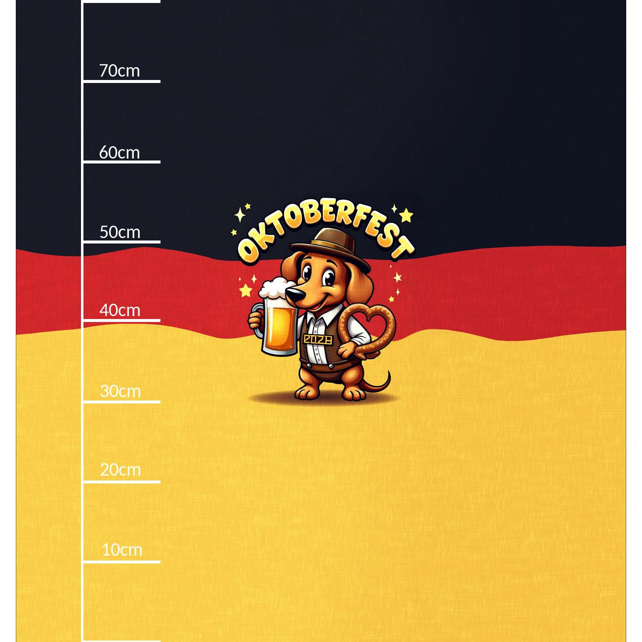 OKTOBERFEST - PANEL (75cm x 80cm) dzianina drapana z elastanem ITY