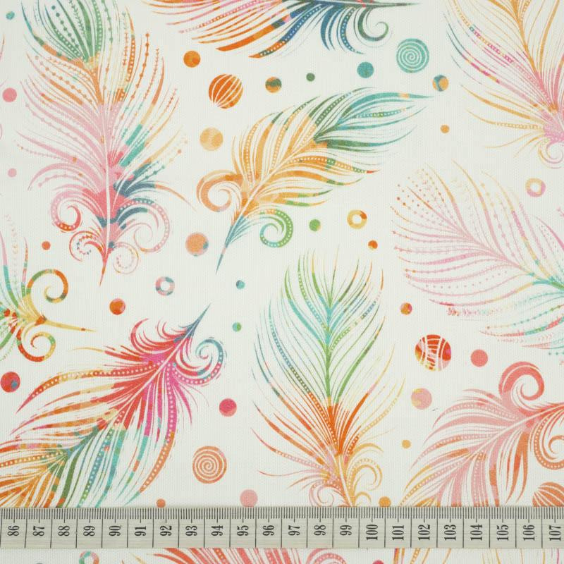 PANEL PODUSZKOWY - Tęczowe piórka - HOME DECOR PREMIUM