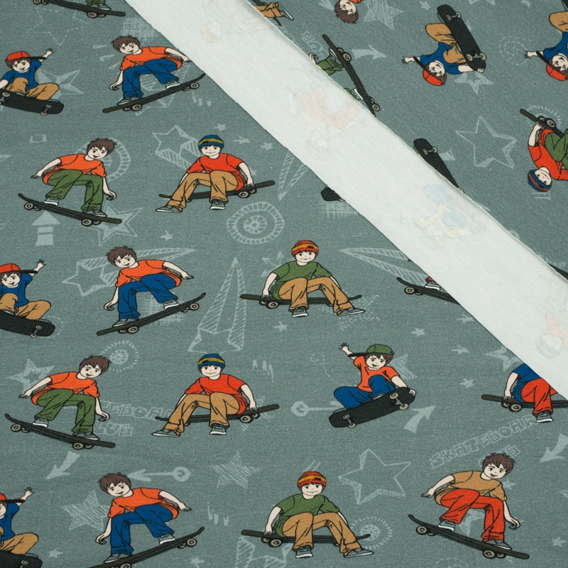 SKATER / szary - Jersey wiskozowy WE210