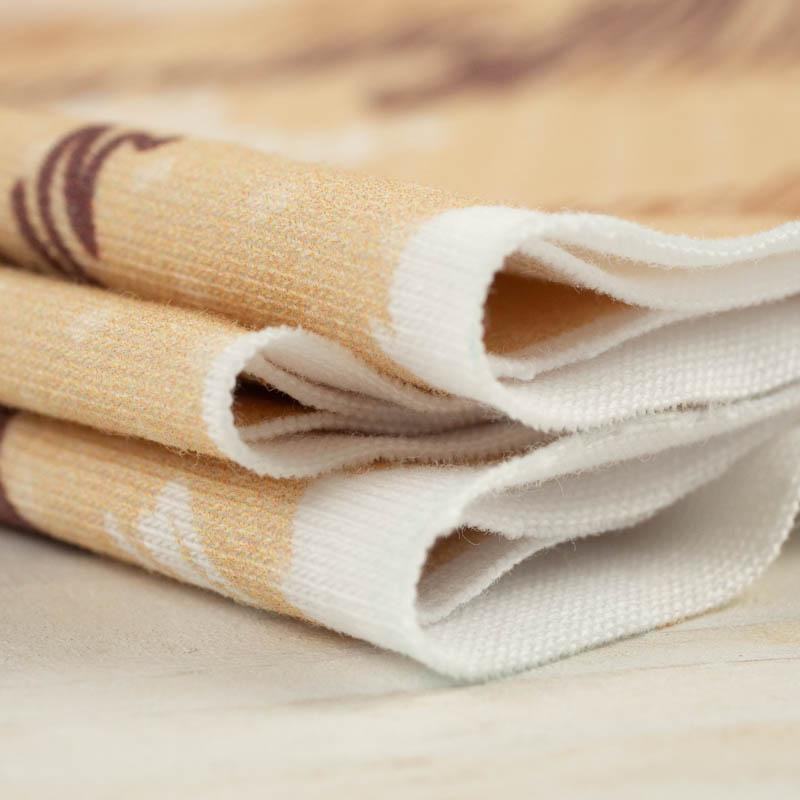 MORO - bazgroły / musztardowy - single jersey z elastanem 