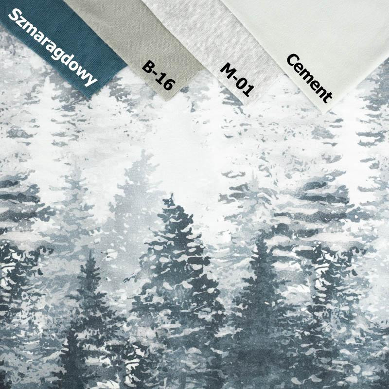 LAS OMBRE (ZIMA W GÓRACH) - panel panoramiczny dzianina pętelkowa