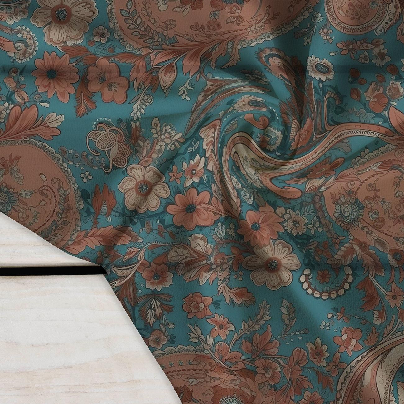 PAISLEY / Mocha Mousse  - Krepa