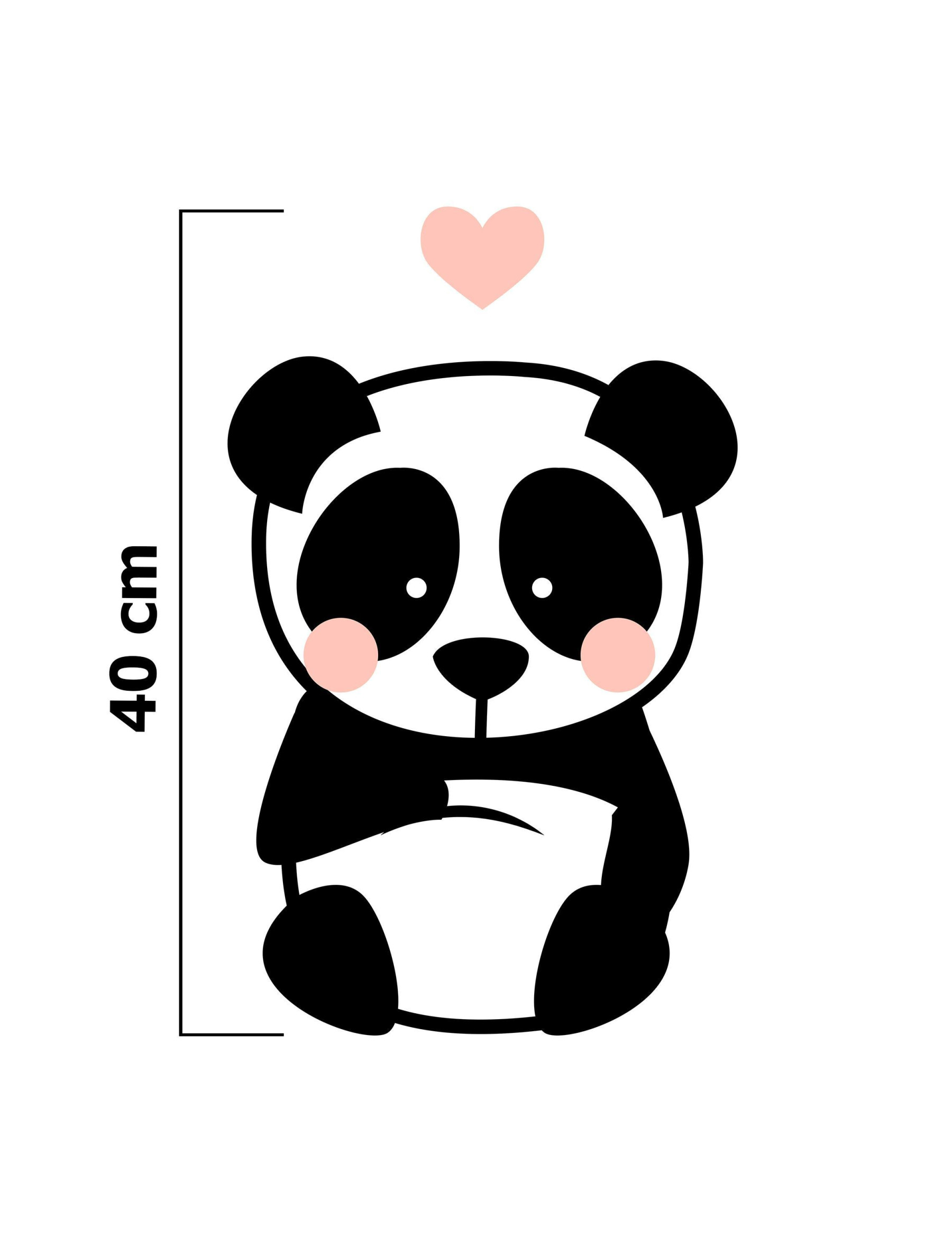 PANDA / BLADY RÓŻ ROZMIAR "M"  50x60 cm - biała (Przód) Dzianina sportowa Łezka 