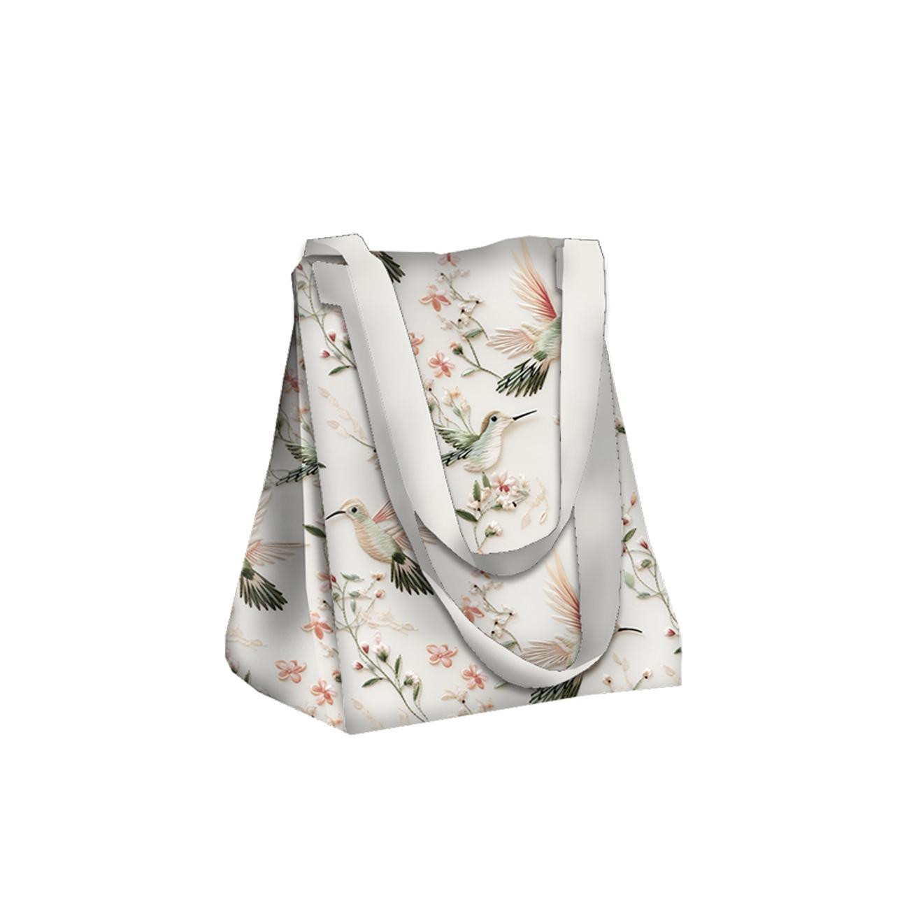 Torba XL z saszetką 2 w 1 - PASTEL BIRDS WZ.6 - zestaw do uszycia