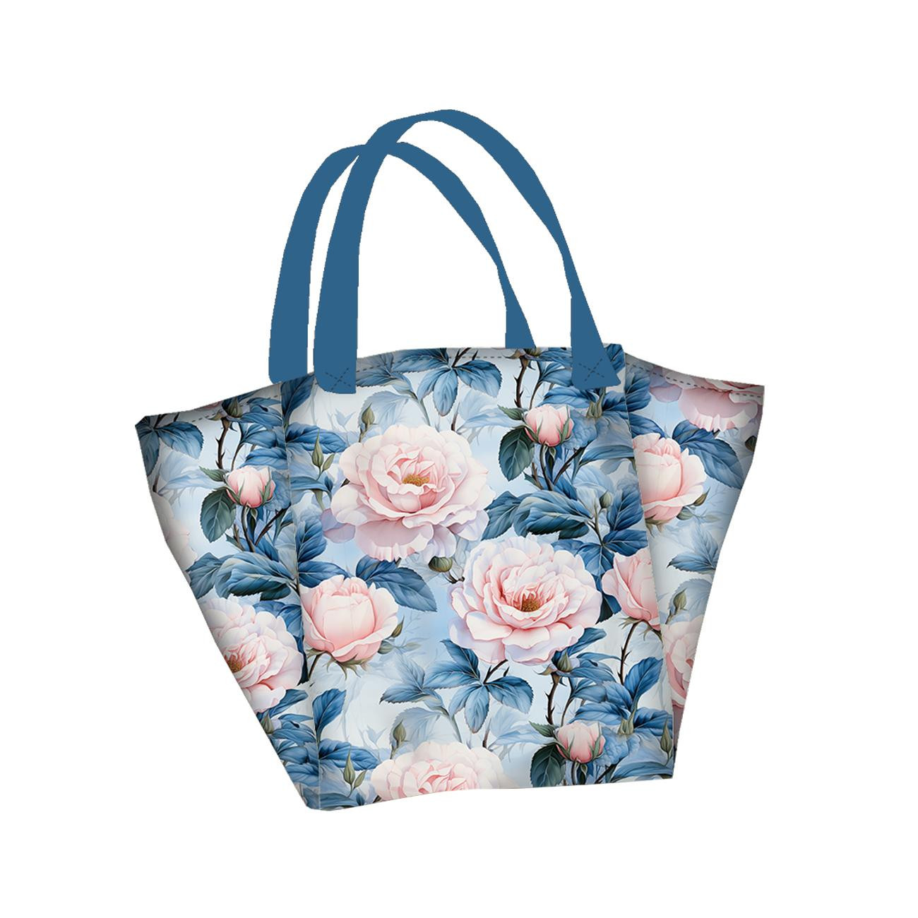 Torba XL z saszetką 2 w 1 - PASTEL FLOWERS WZ.14 - zestaw do uszycia