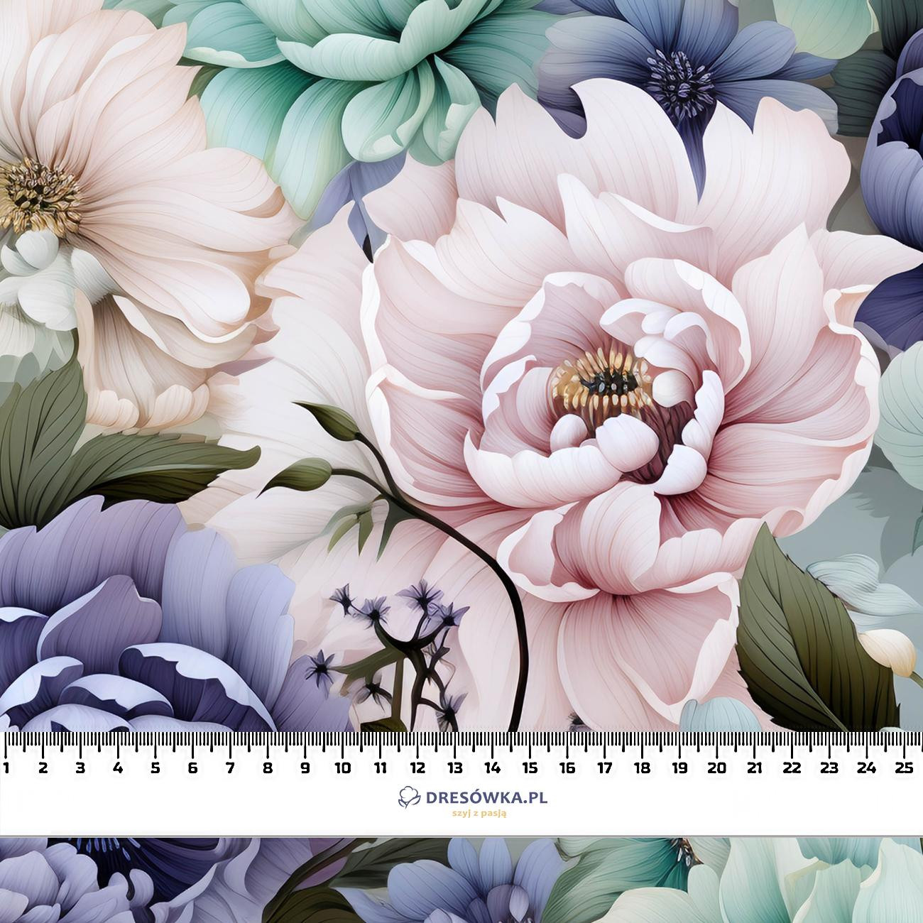 PASTEL FLOWERS WZ.18 - Krepa
