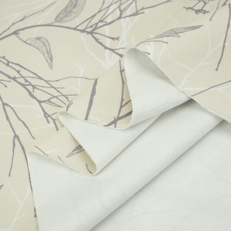 PTAKI / beżowy - dresówka pętelkowa 