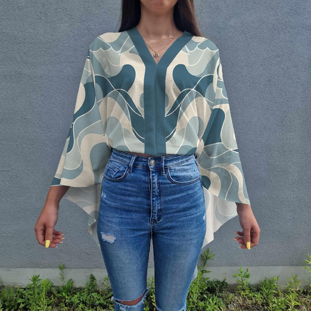 RETRO FLORAL - Muślin bawełniany