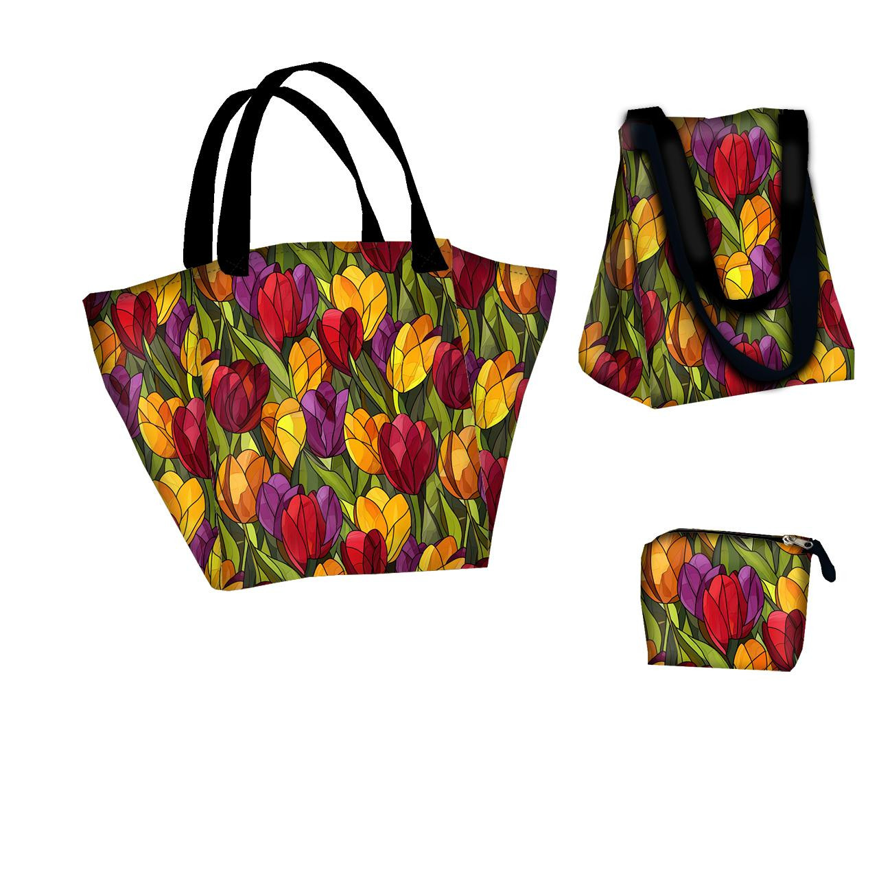 Torba XL z saszetką 2 w 1 - STAINED GLASS WZ.21 - zestaw do uszycia