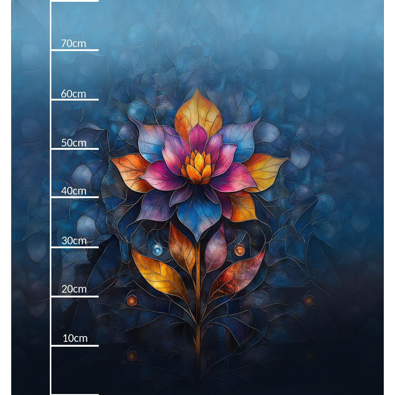 STAINED GLASS WZ.4 - panel (75cm x 80cm) - single jersey z elastanem ITY