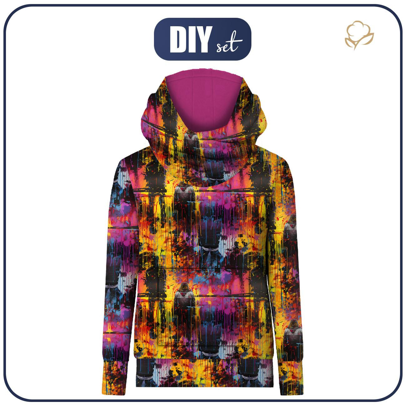 BLUZA HYDROFOBOWA UNISEX - STREET GRAFFIT WZ.2 - zestaw do uszycia