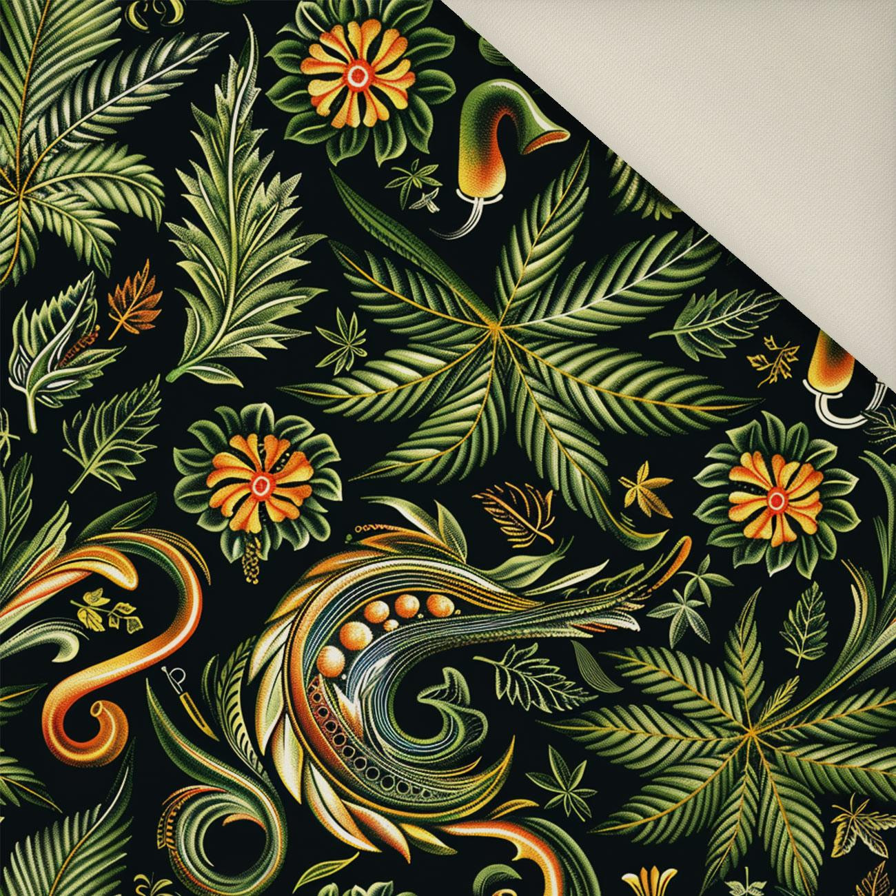 Hemp leaves WZ. 3- Welur tapicerski