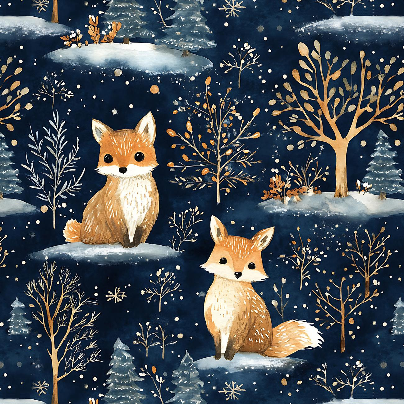 WINTER ANIMALS WZ.6 - dzianina drapana z elastanem ITY