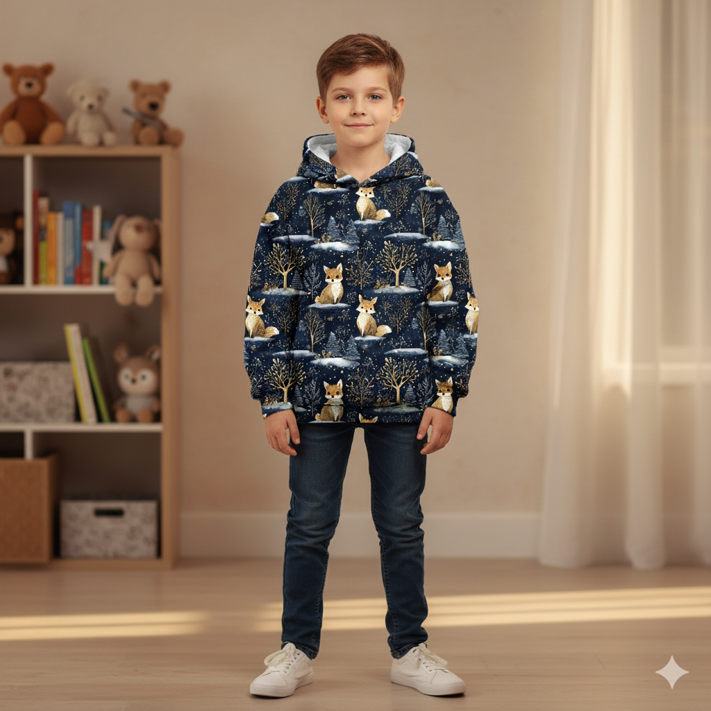 WINTER ANIMALS WZ.6 - dzianina drapana z elastanem ITY